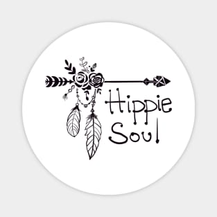 Hippie Soul Arrow Art (Black) Magnet